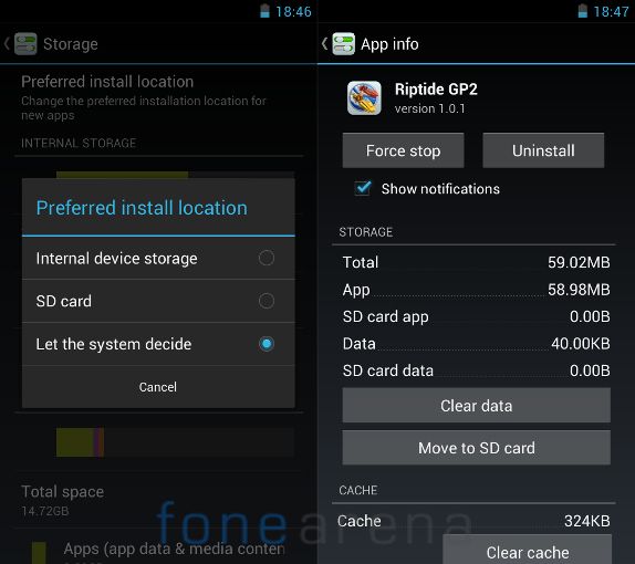 Gionee GPad G2 Install Location and App to SD