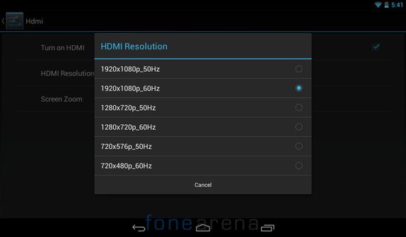 Lava E-Tab XTRON+ HDMI settings