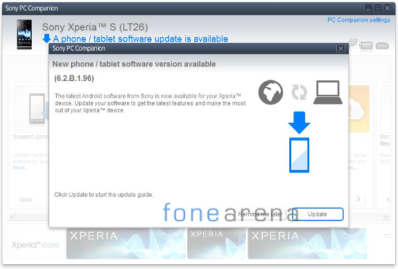 Sony Xperia S 6.2.B.1.96 update