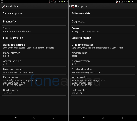 Sony Xperia Z Ultra 14.1.B.0.471 Update