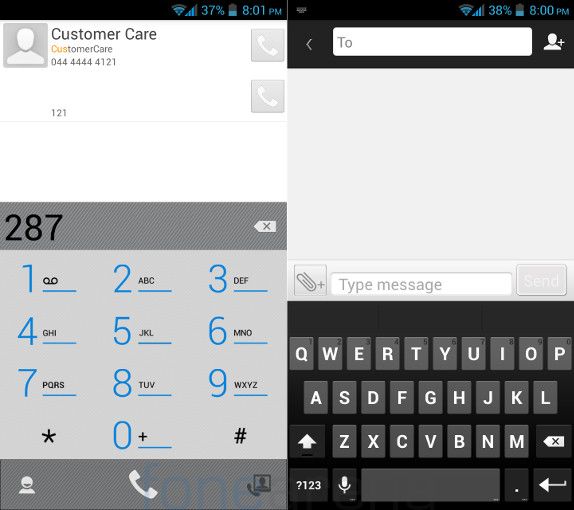 Gionee Elife E5 Dialer and Messaging