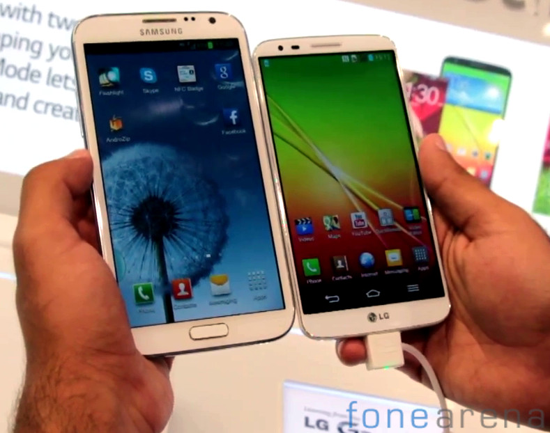 LG G2 vs Samsung Galaxy Note 2