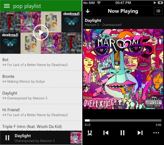 Xbox Music for Android and iOS