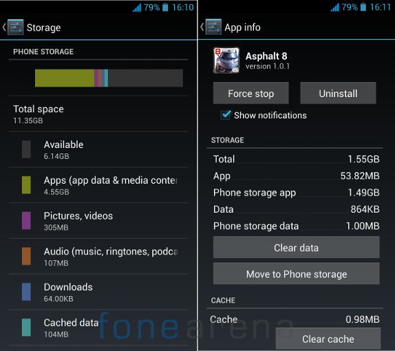 Xolo Q1000S Memory and App to SD