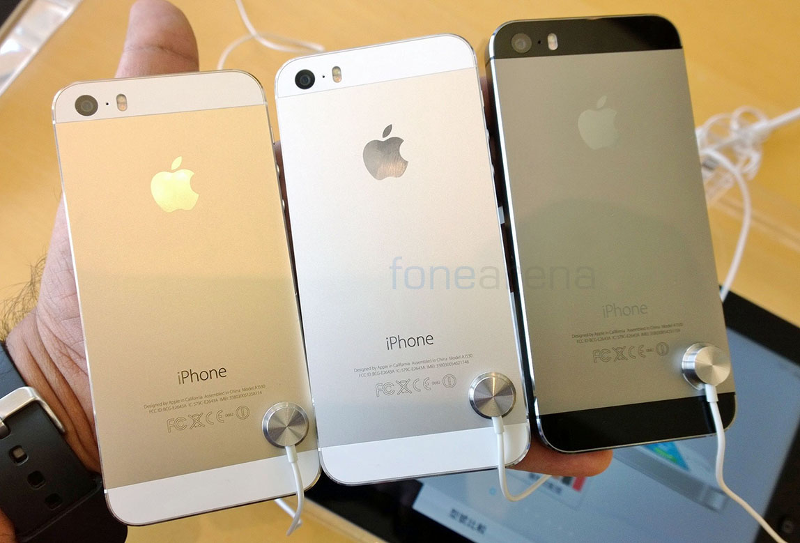 iphone 5s colors gold front