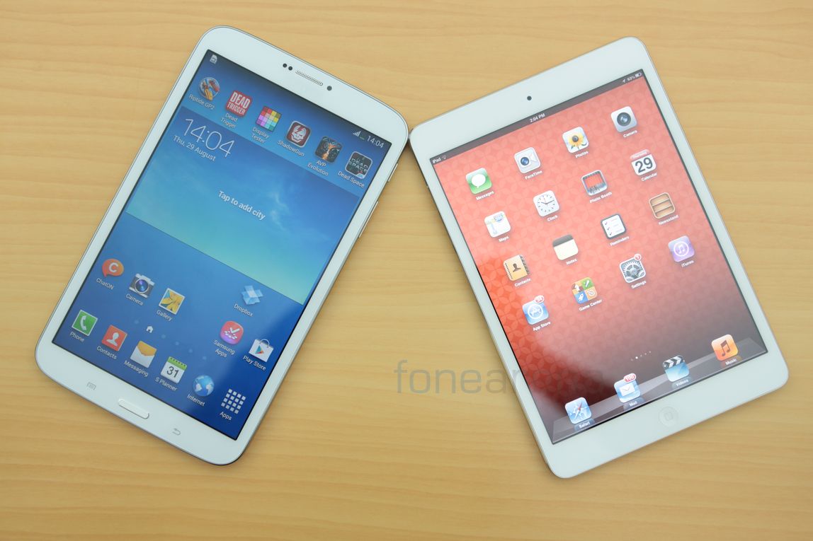 milicia Astrolabio Preciso Samsung Galaxy Tab 3 311 vs Apple iPad Mini