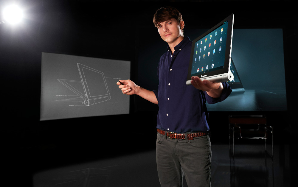 Ashton Kutcher Lenovo Yoga Tablet