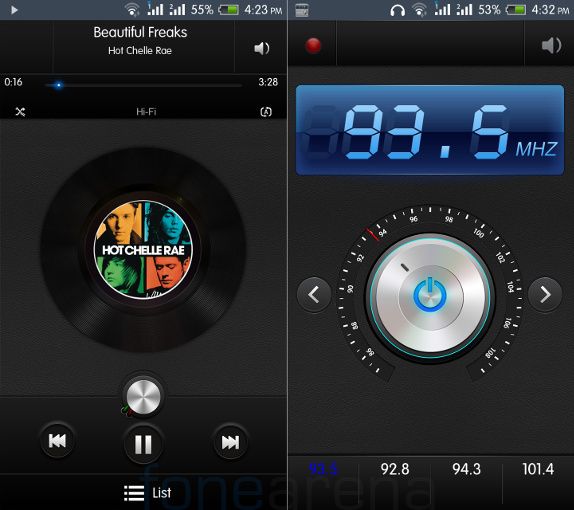 Intex Aqua HD MusicPlayer and FM Radio