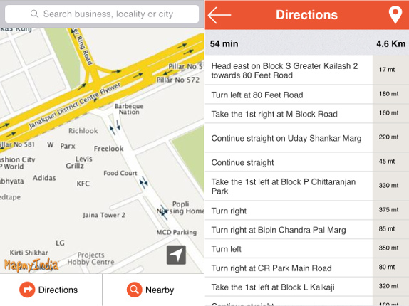 MapmyIndia Maps for iPhone