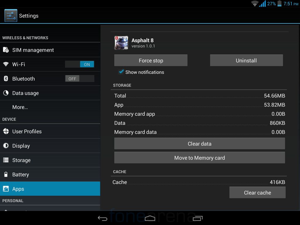 Micromax Canvas Tab Move app to SD