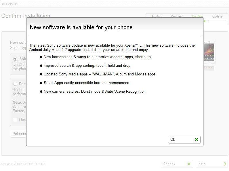Sony Xperia L Android 4.2