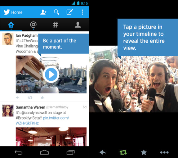 Twitter for Android and iPhone updated with in-line image and video