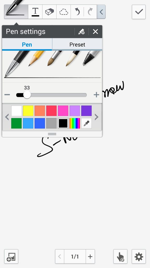 Note 3 sale s pen settings