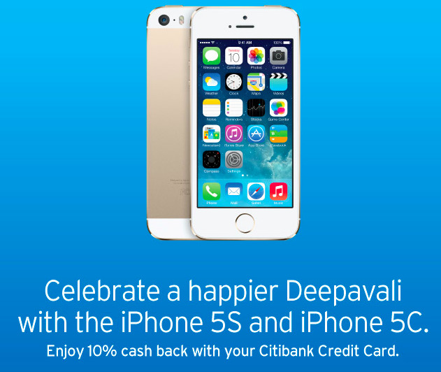 Apple iPhone 5S and 5C Citibank Cash back