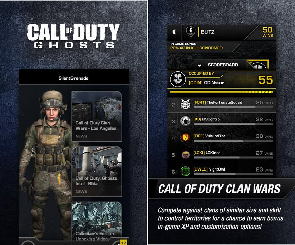 ghost app call of duty