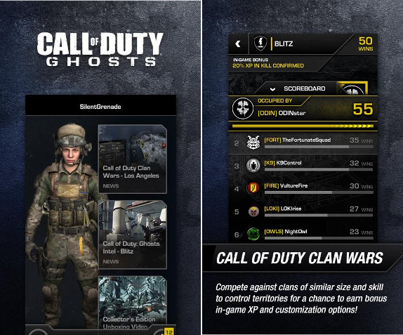 call of duty ghost clan app