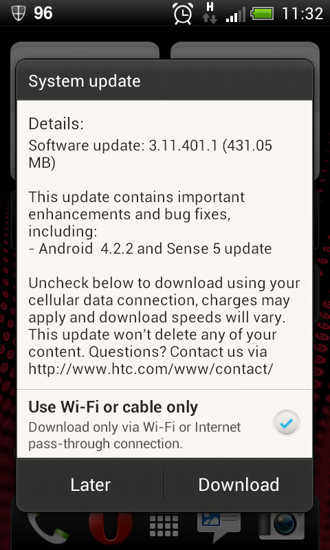 HTC One SV Android 4.2.2