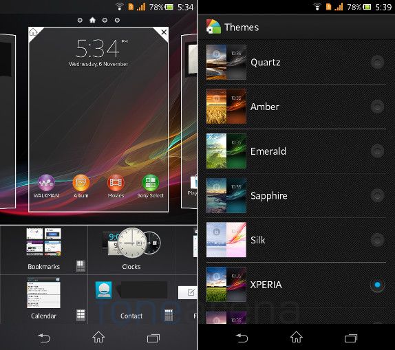 Sony Xperia C Homescreen Settings and Themes