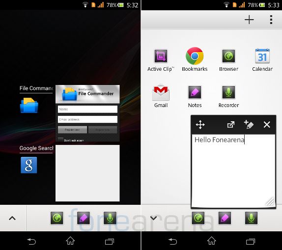 Sony Xperia C Small Apps