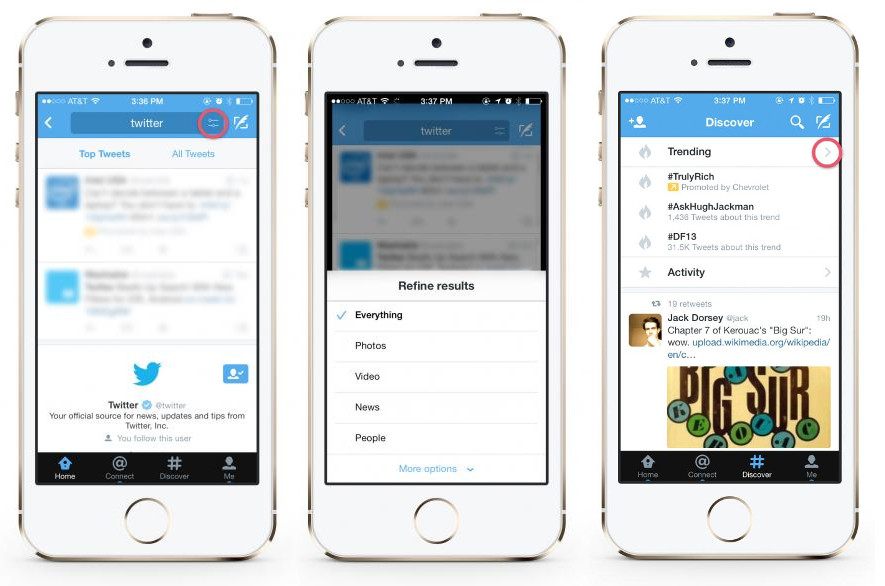 Twitter For Android And Iphone Updated With New Search Filters Trending Timeline And More