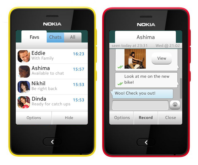 WhatsApp on Nokia Asha