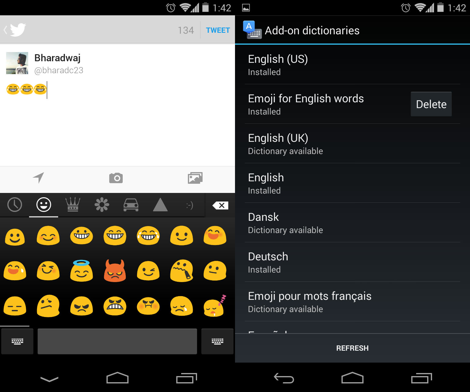 Android 4.4 KitKat emoji keyboard