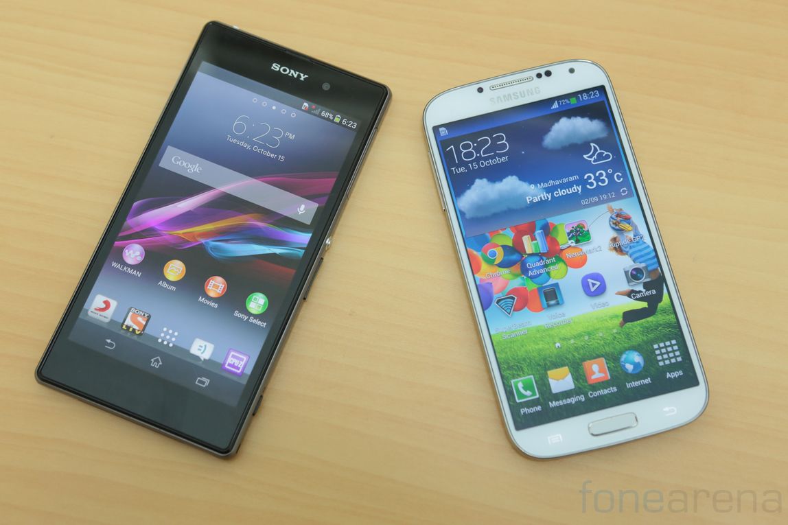 Centrum regeling Parasiet Sony Xperia Z1 vs Samsung Galaxy S4