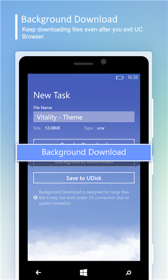 UC Browser On Windows Phone Now Supports Background Downloads