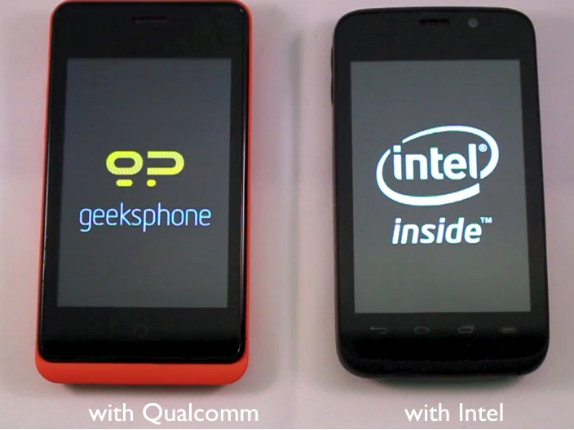 Geeksphone Qualcomm vs Intel