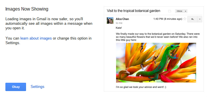 Gmail images now showing