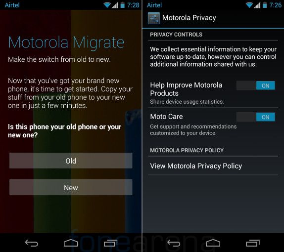 Motorola Moto G Migrate and Moto Care