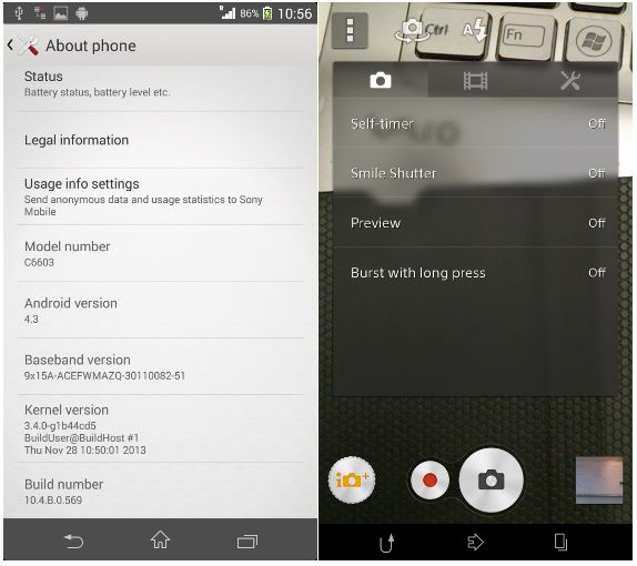 Sony Xperia Z Android 4.3 leak