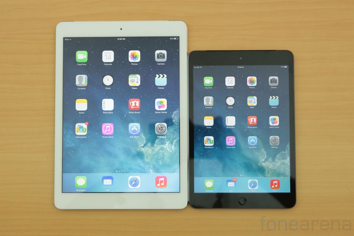 Apple Ipad Air Vs Ipad Mini With Retina Display Photo Gallery