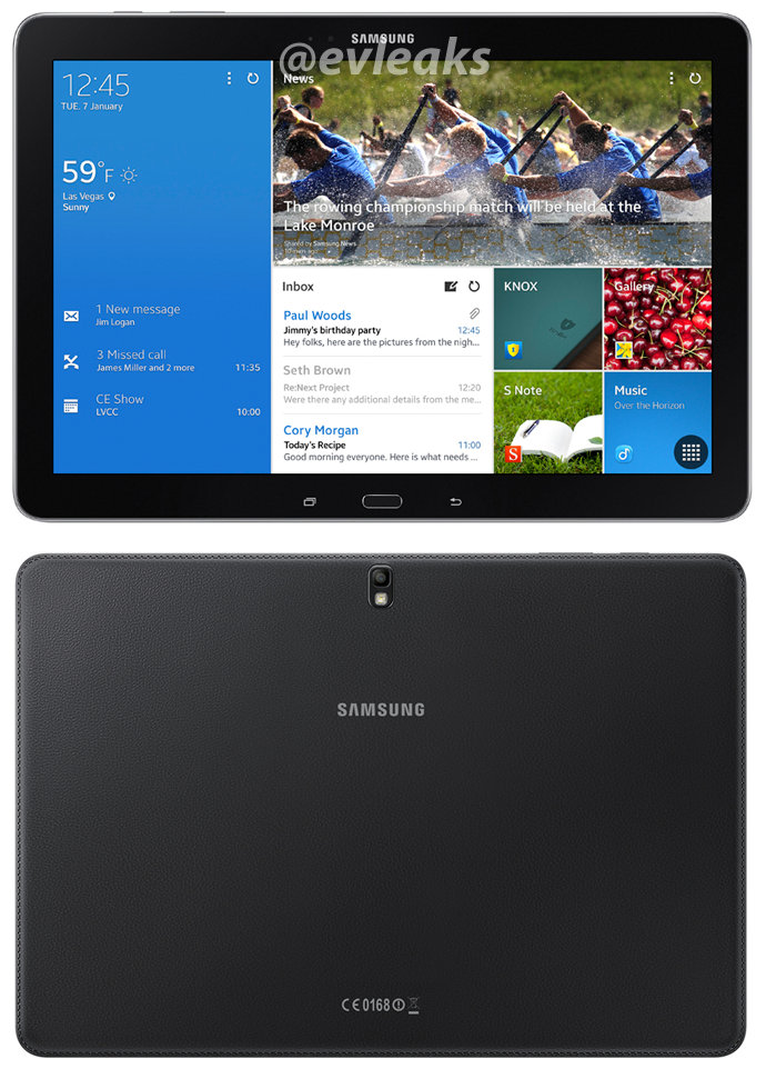 Samsung Galaxy Tab Pro 12.2 leak