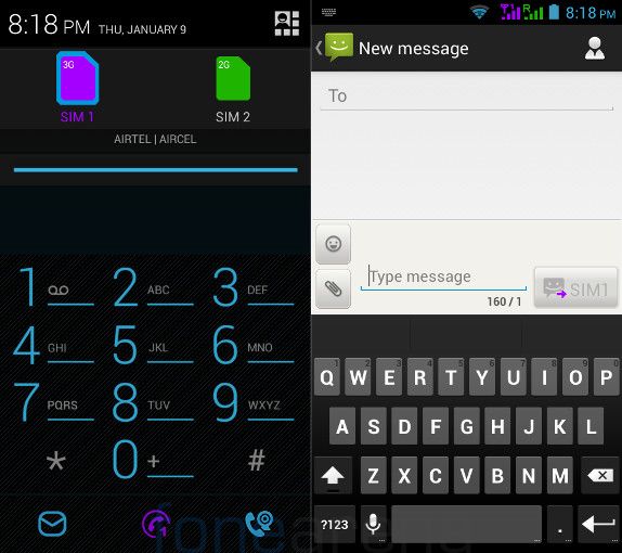 Xolo Q1000 Opus Dialer and Messaging