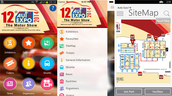 Auto Expo 2014 for Android, iPhone and Windows Phone