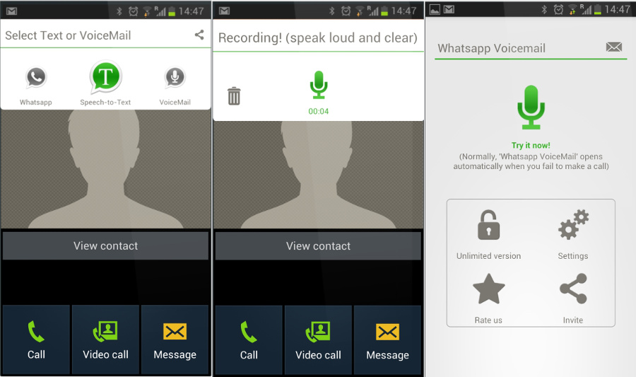 WhatsApp Voice-Mail for Android