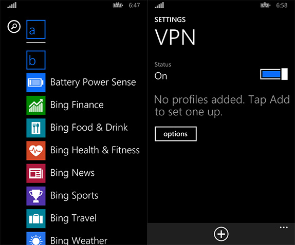 vpn for windows phone