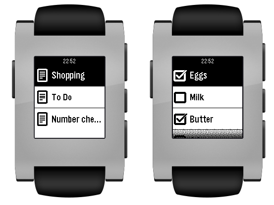 Evernote for Pebble