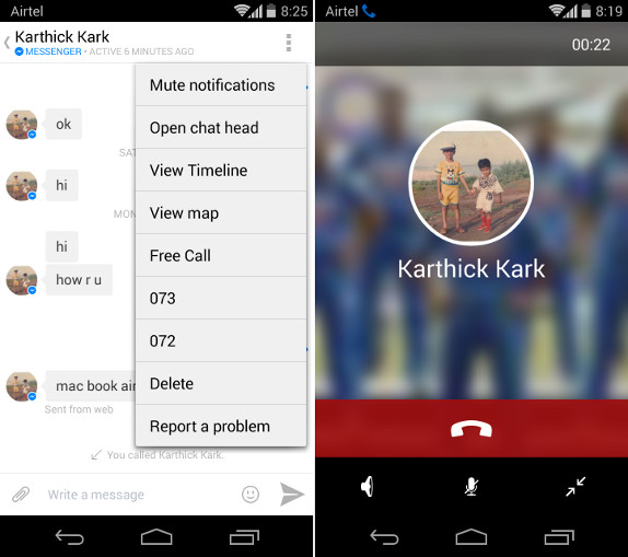 Facebook Messenger for Android Free Call