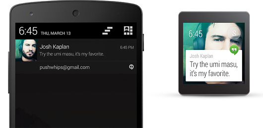 Google Android Wear Notification preview