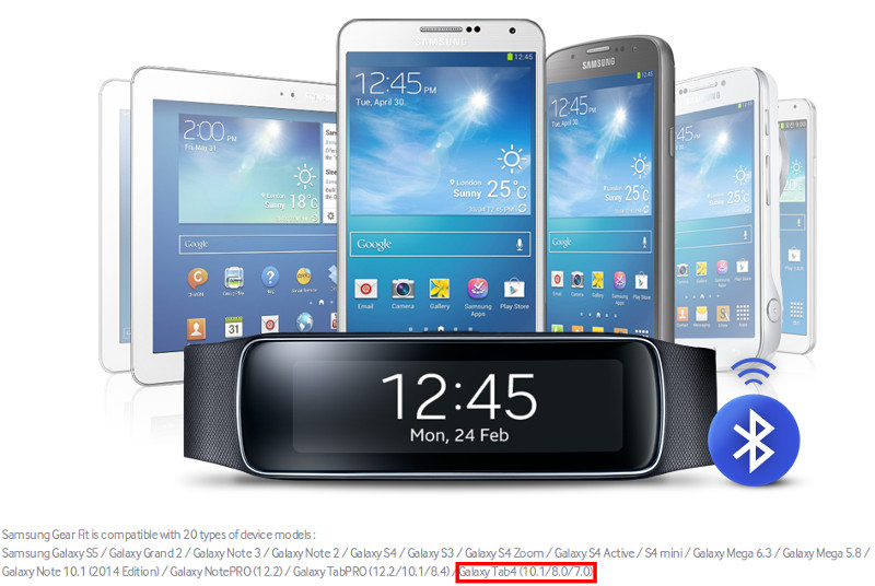 Samsung fit 2 online compatibility list
