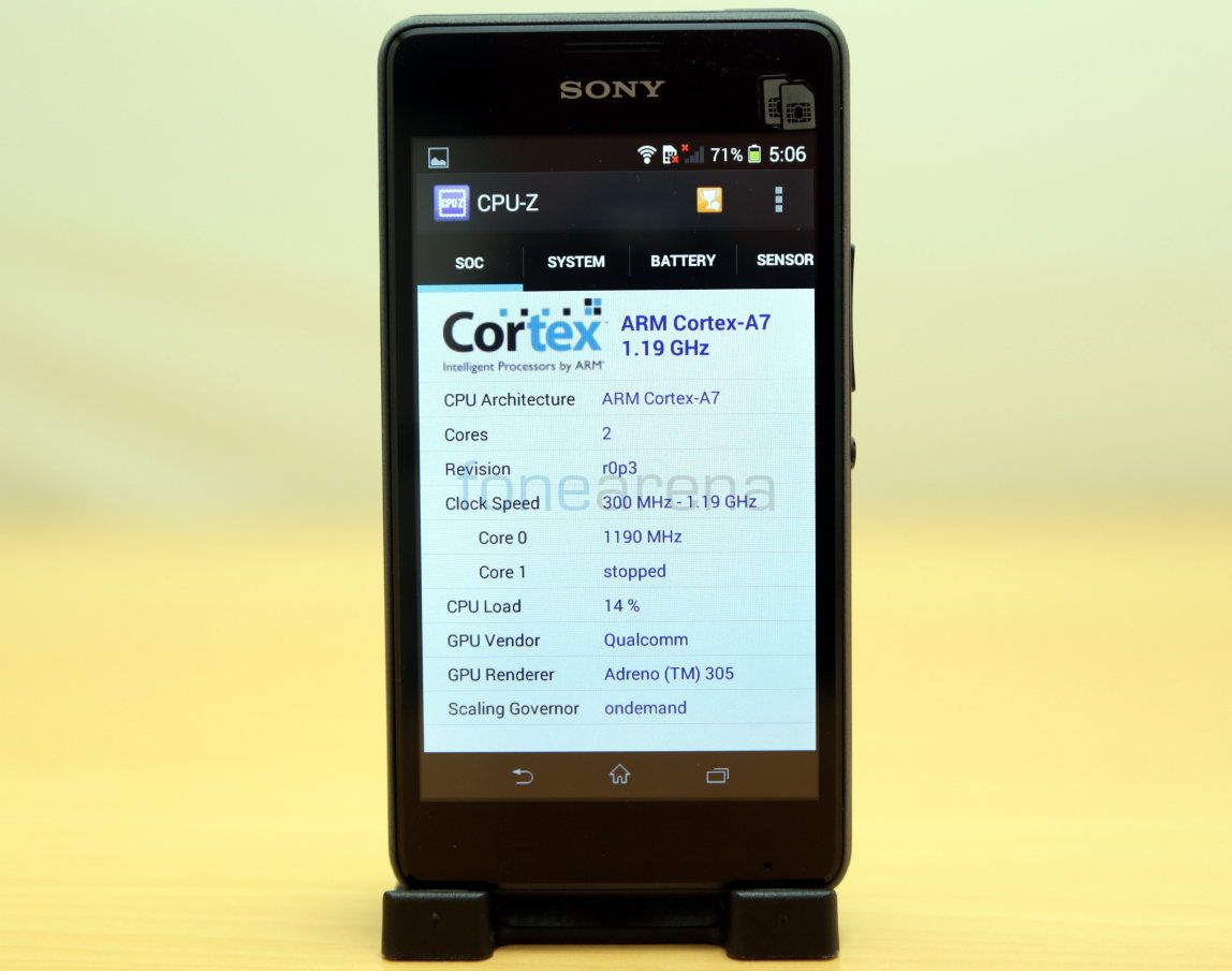 Sony Xperia E1 Dual Benchmarks