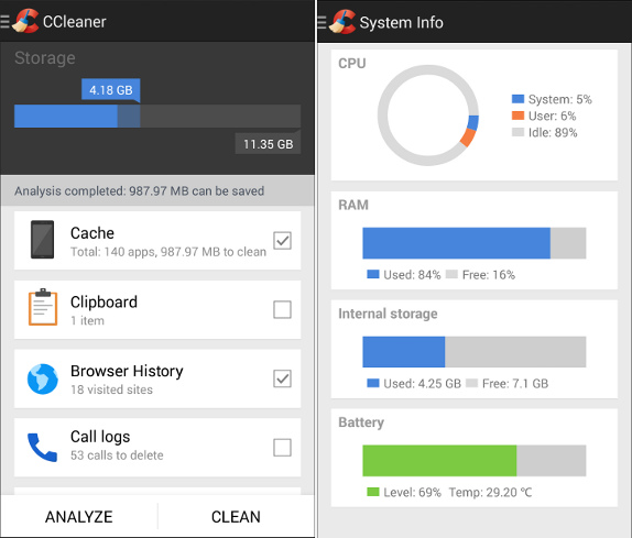 piriform ccleaner for android download