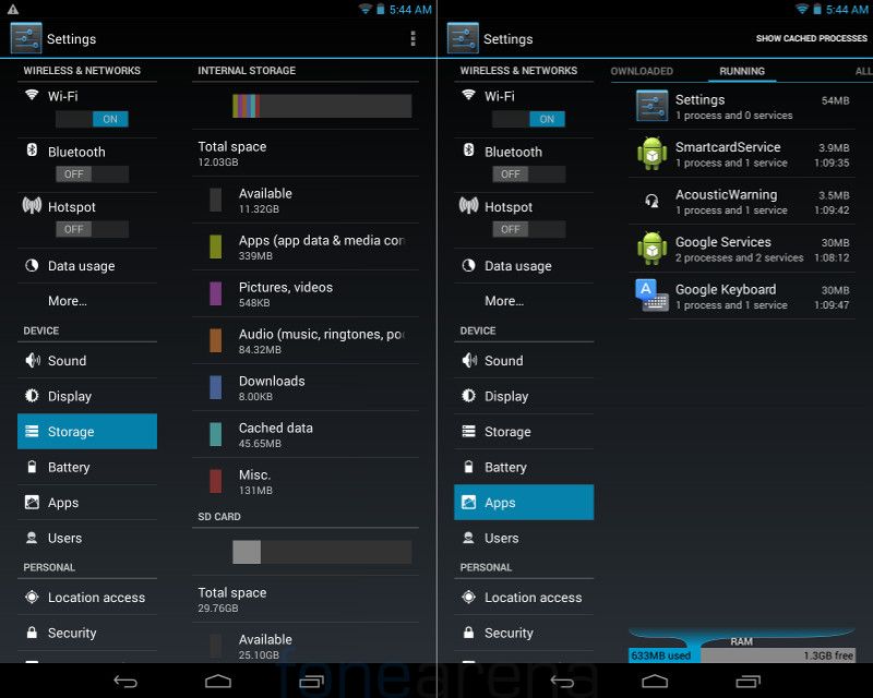 Dell Venue 8 Internal Storage and RAM