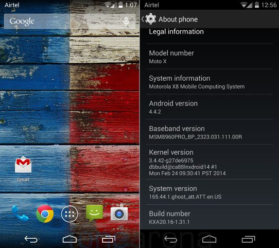 Motorola Moto X Android OS