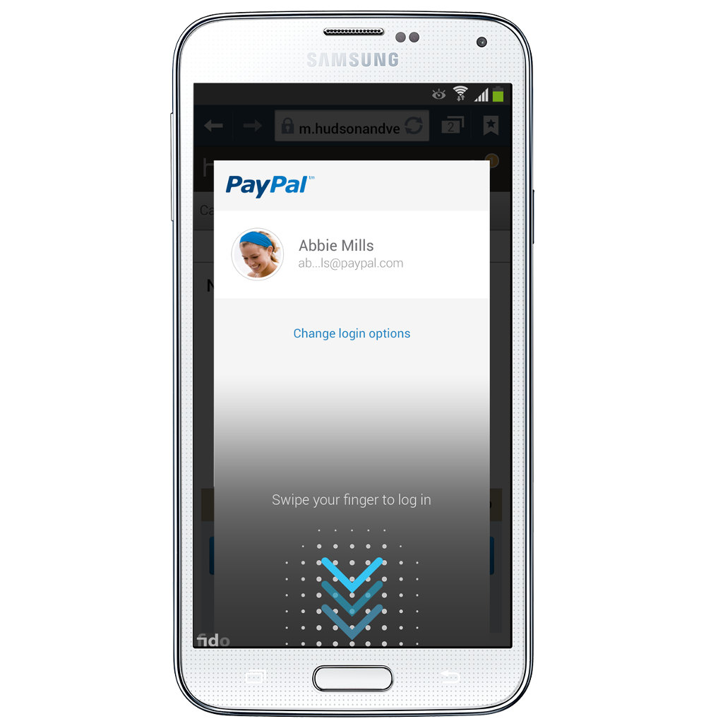 Paypal Samsung Galaxy S5 Biometric authentication