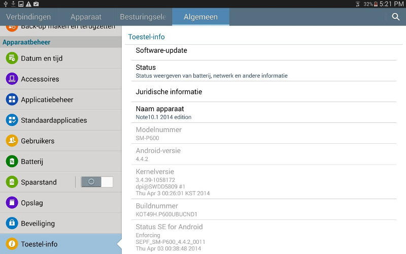 Samsung Galaxy Note 10.1 2014 Edition KitKat