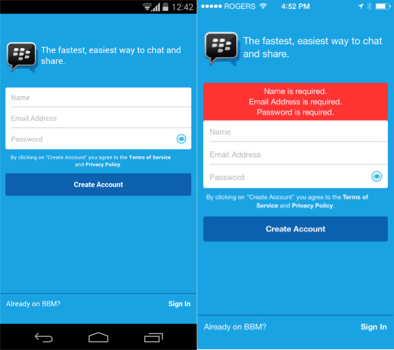 BBM 2.2 for Android and iPhone