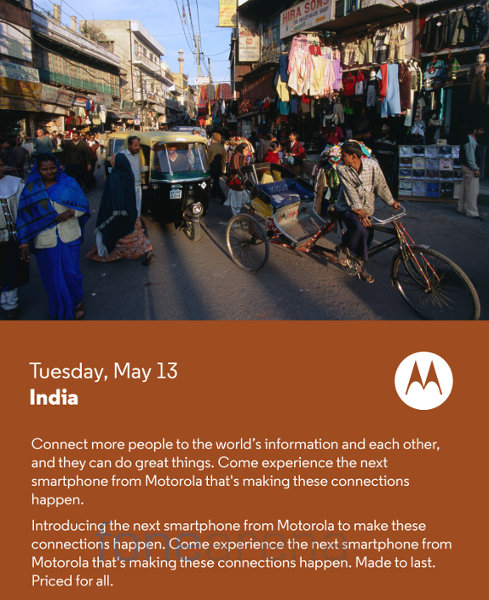 Motorola launch invite May 13